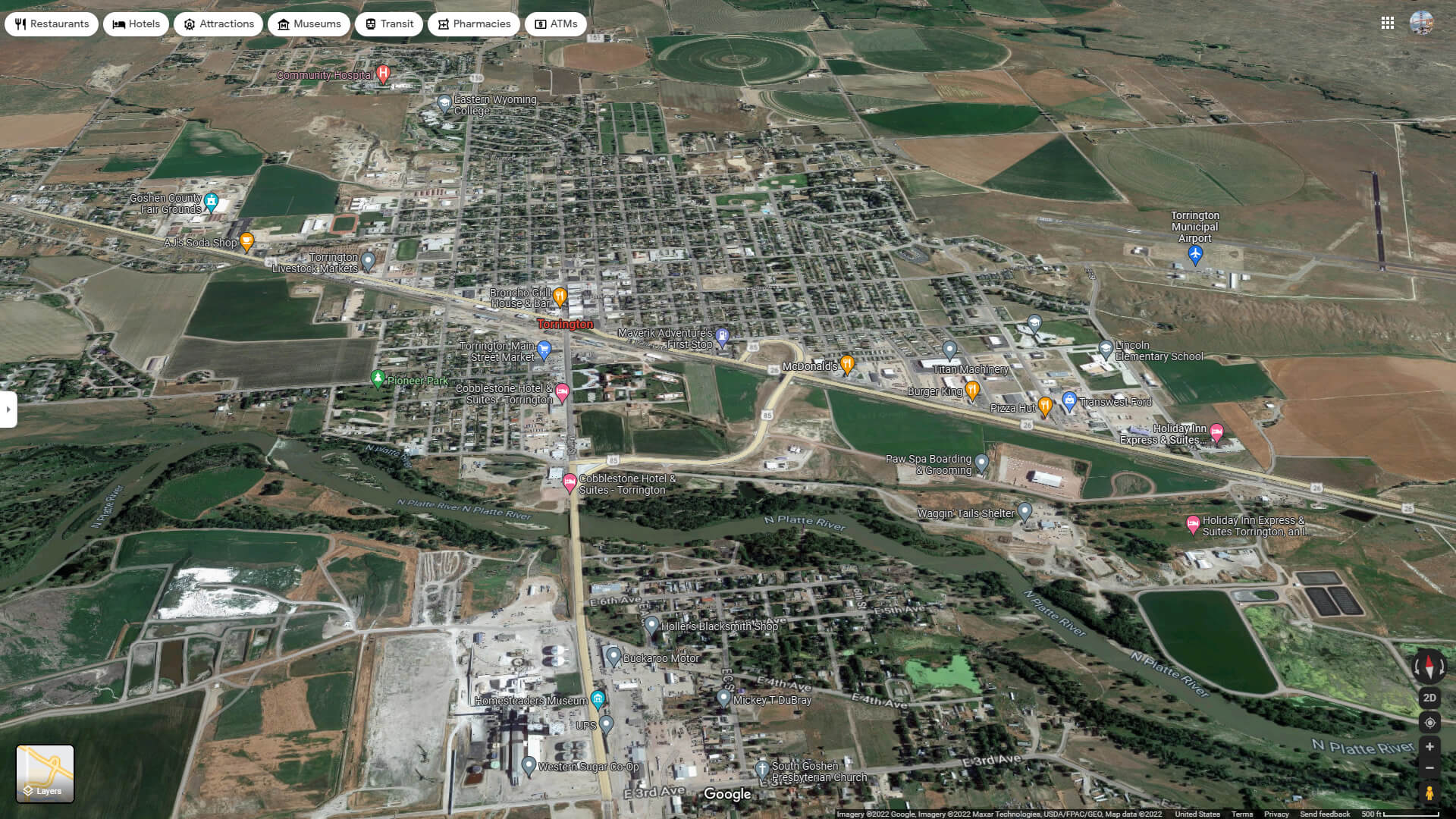 Torrington Aerial Map Wyoming